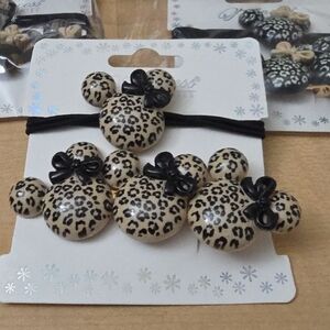 Mouse Ears Hair Tie And Hair Clip Set